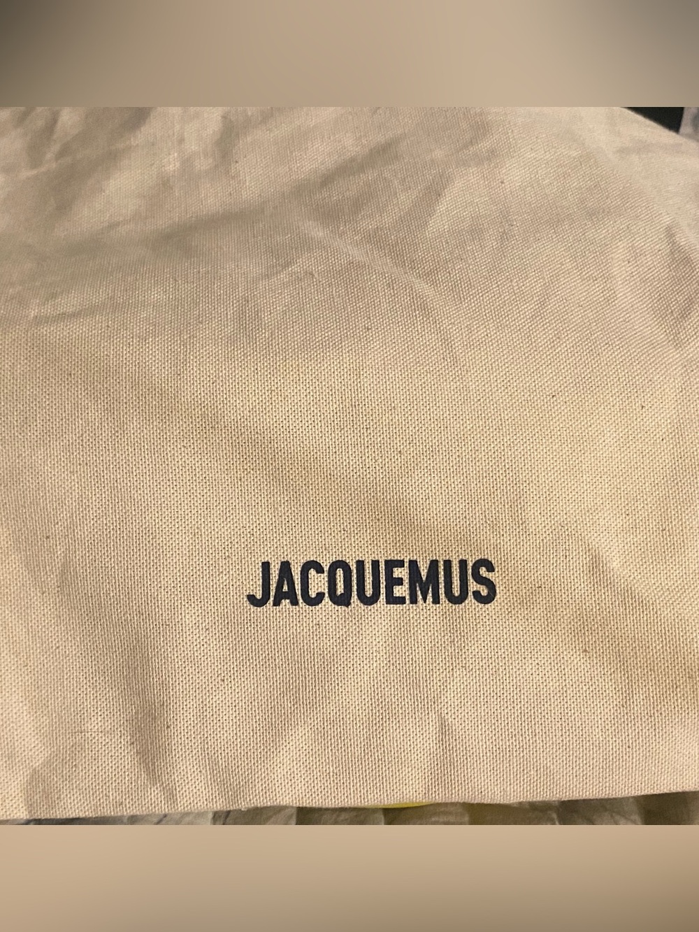 Authentic JACQUEMUS Le Grand Bisou Perle Leather Shoulder Bag Yellow - Picture 10 of 10